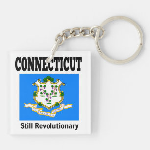 Vlag van Connecticut Sleutelhanger