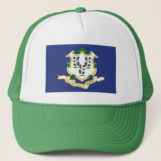 Vlag van Connecticut Trucker Pet (Voorkant)