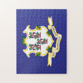 Vlag van Connecticut, VS Legpuzzel (Verticaal)