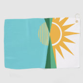 Vlag van Coral Springs, Florida Golfhanddoek (Horizontaal)