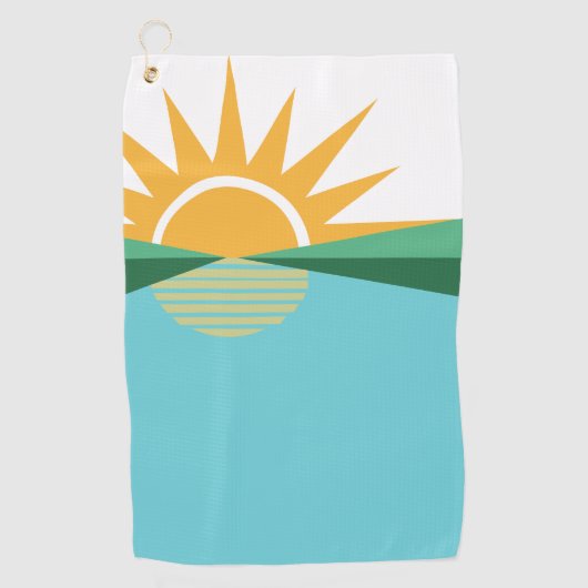 Vlag van Coral Springs, Florida Golfhanddoek (Voorkant)