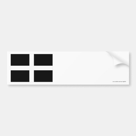 Vlag van Cornwall Bumpersticker (Voorkant)