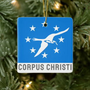 Vlag van Corpus Christi, Texas Keramisch Ornament
