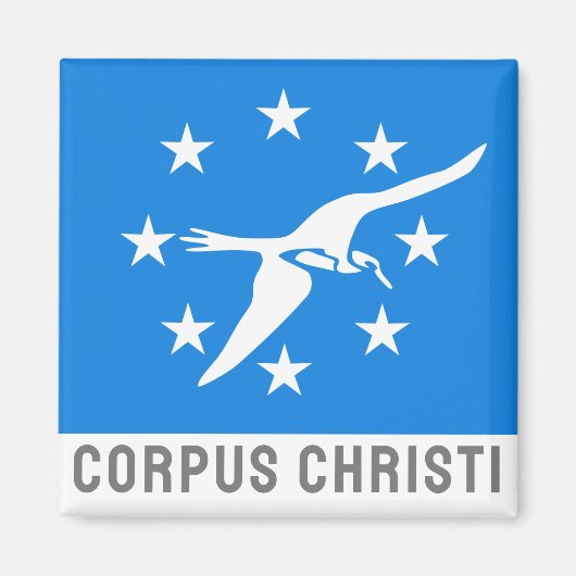 Vlag van Corpus Christi, Texas Magneet (Voorkant)