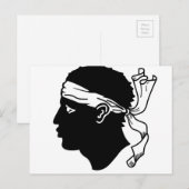 Vlag van Corsica Briefkaart (Voorkant / Achterkant)