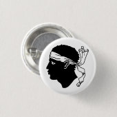 Vlag van Corsica Ronde Button 3,2 Cm (Voorkant /achterkant)