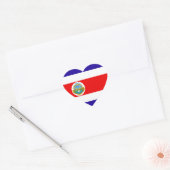 Vlag van Costa Rica Hart Sticker (Envelop)