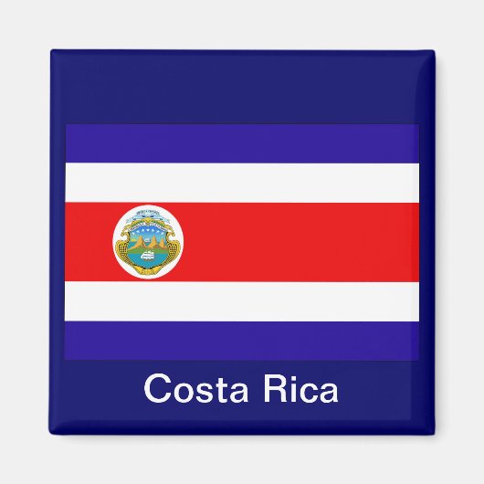 Vlag van Costa Rica Magneet (Voorkant)