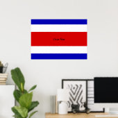 Vlag van Costa Rica Poster (Thuiskantoor)