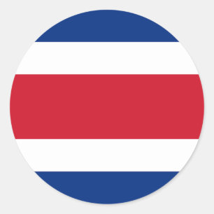 Vlag van Costa Rica Ronde Sticker