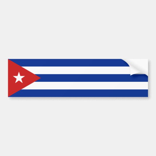 Vlag van Cuba Bumpersticker (Voorkant)