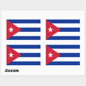Vlag van Cuba Rechthoekige Sticker (Vel)