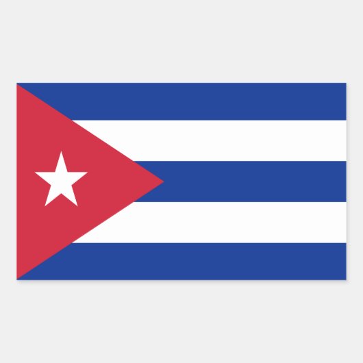 Vlag van Cuba Rechthoekige Sticker (Voorkant)