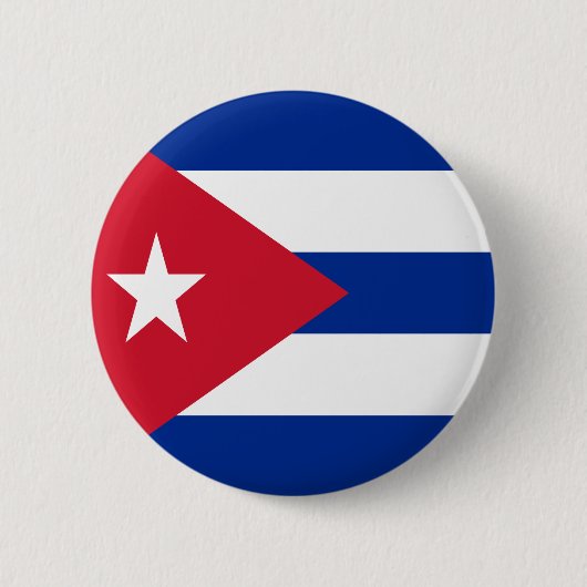 Vlag van Cuba Ronde Button 5,7 Cm (Voorkant)