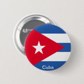 Vlag van Cuba Ronde Button 5,7 Cm (Voorkant /achterkant)
