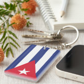 Vlag van Cuba Sleutelhanger (Voorkant Rechts)