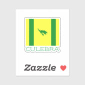 Vlag van Culebra, Puerto Rico Sticker (Vel)