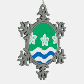 Vlag van Cumberland Tin Sneeuwvlok Ornament (Links)