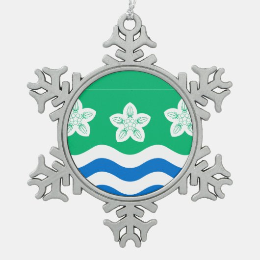 Vlag van Cumberland Tin Sneeuwvlok Ornament (Voorkant)