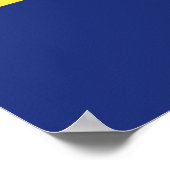 vlag van Curaçao Poster (Hoek)