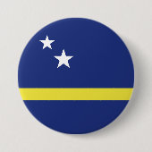 vlag van Curaçao Ronde Button 7,6 Cm (Voorkant)
