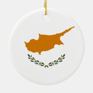 Vlag van Cyprus (Grieks-Cypriotisch) Keramisch Ornament