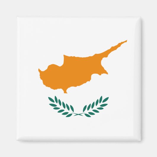 Vlag van Cyprus Magnet Magneet (Voorkant)