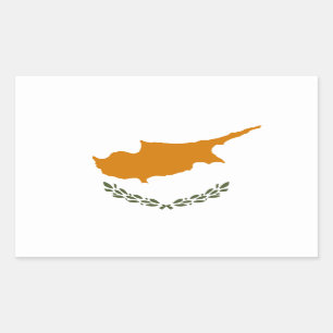 Vlag van Cyprus Rechthoekige Sticker