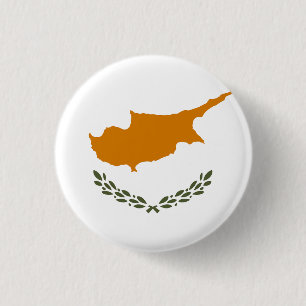 Vlag van Cyprus Ronde Button 3,2 Cm