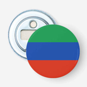Vlag van Dagestan Button Flesopener