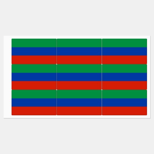 Vlag van Dagestan Labels (Vel)
