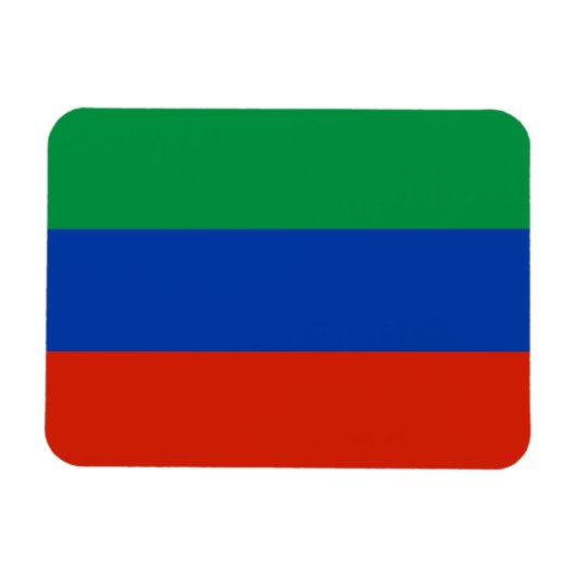 Vlag van Dagestan Magneet (Horizontaal)