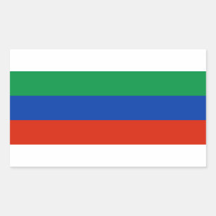Vlag van Dagestan Rechthoekige Sticker