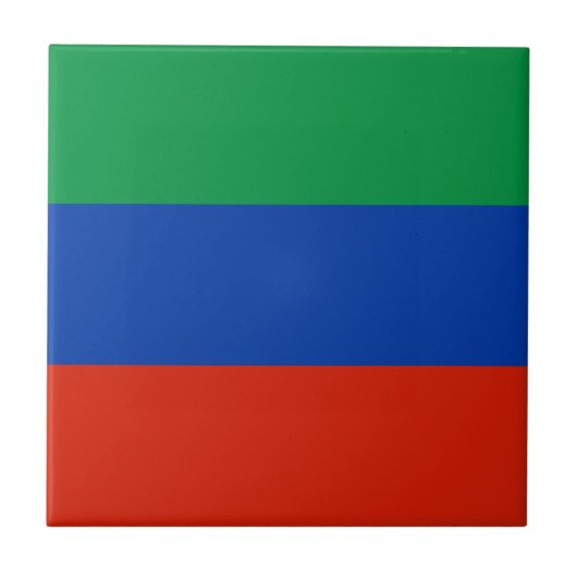 Vlag van Dagestan Tegeltje (Voorkant)