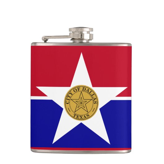 Vlag van Dallas, Texas Flask Heupfles (Voorkant)