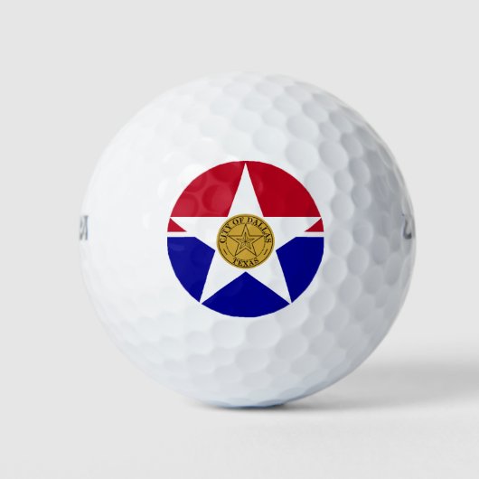 Vlag van Dallas, Texas Golf Balls Golfballen (Voorkant)