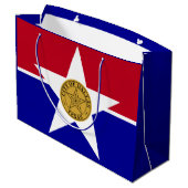 Vlag van Dallas, Texas Large Gift Bag Groot Cadeauzakje (Achterkant Gekanteld)
