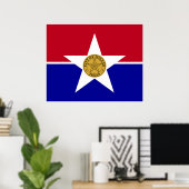 Vlag van Dallas (Texas) Poster (Thuiskantoor)