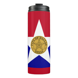 Vlag van Dallas, Texas Thermal Tumbler Thermosbeker