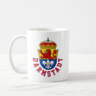 Vlag van Darmstadt, Duitsland Koffiemok