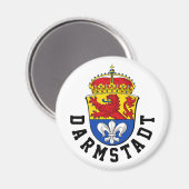Vlag van Darmstadt, Duitsland Magneet (Voorkant / Achterkant)