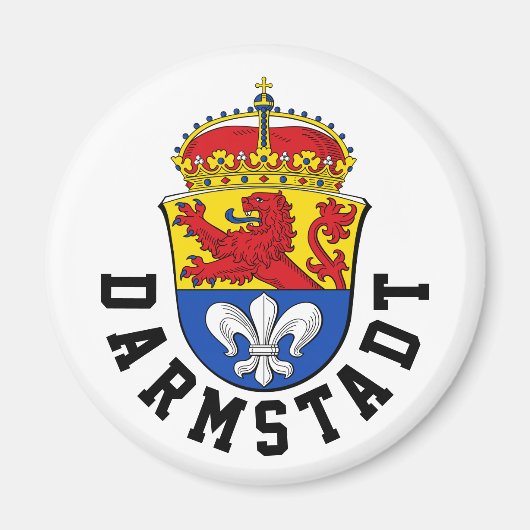 Vlag van Darmstadt, Duitsland Magneet (Voorkant)