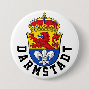 Vlag van Darmstadt, Duitsland Ronde Button 7,6 Cm