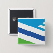 Vlag van Dayton, Ohio Vierkante Button 5,1 Cm (Voorkant /achterkant)