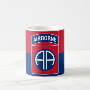 Vlag van de 82e Luchtlandingsdivisie Militair Vete Koffiemok