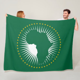 Vlag van de Afrikaanse Unie (Afrika) (Panafrika) Fleece Deken