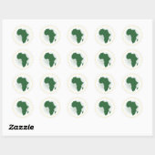 vlag van de Afrikaanse Unie Ronde Sticker (Vel)
