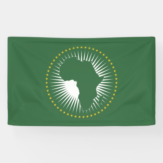 vlag van de Afrikaanse Unie Spandoek (Horizontaal)