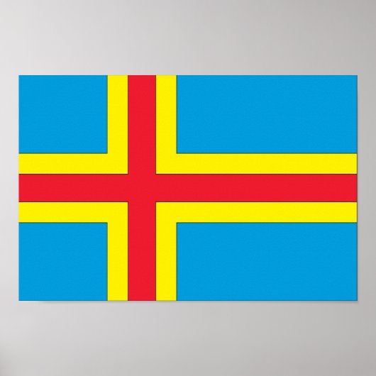 vlag van de Alandeilanden Poster (Voorkant)