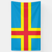 vlag van de Alandeilanden Spandoek (Verticaal)